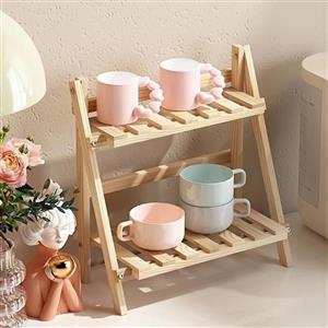 شلف رومیزی مدل قفسه چوبی