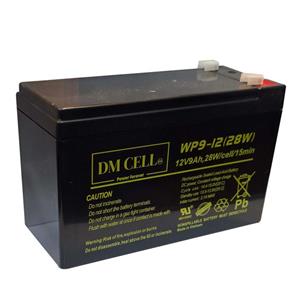 باتری سیلد اسید 12 ولت 9 آمپر ساعت دی ام سل مدل 12V-9AH