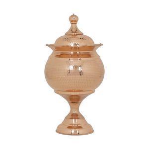 شکلات خوری مسی مدل توپی پایه دار لب کنگره زنجان کد za80626300