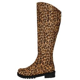 بوت زنانه مدل 159001709 پلنگی رنگ کرم