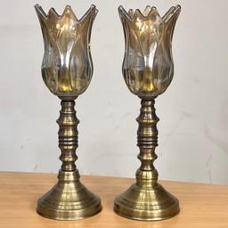 شمعدان نورهام مدل STON مجموعه ۲ عددی