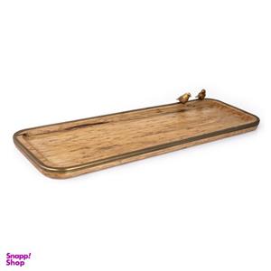 رولت خوری چوبی برنجی بزرگ گلدکیش Golden Bird کد GK829460 