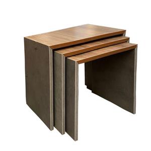 میز عسلی مدل چوبی کد 04 مجموعه 3 عددی