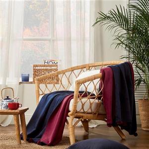پتو ازدیلک مدل Ponponlu Indigo دو رو سایز 180×220 سانتی متر
