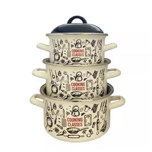 سرویس قابلمه 6 پارچه مدل لعابی کد 4370