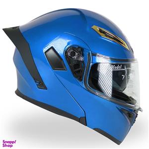 کلاه کاسکت کایک مدل فک متحرک عینکدار کد Carbon_Fibr_Pattern