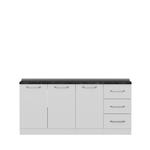 کابینت زمینی فلفور کابینت مدل 180 cm مجموعه 3 عددی