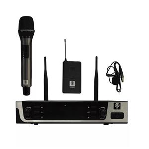 ست میکروفن بیسیم 2 کانال یقه ای و دستی زیکو مدل UH600HC