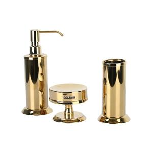 ست سرویس بهداشتی 3 پارچه دلفین مدل brass-003