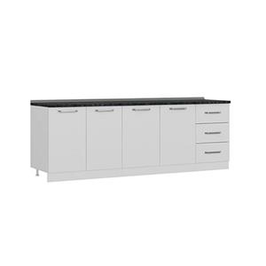 کابینت زمینی فلفور کابینت مدل 240 cm مجموعه 3 عددی