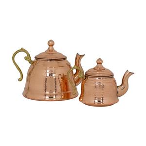 ست 2 تکه کتری و قوری مسی مدل روسی زنجان کد za52346500