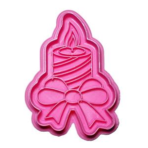 کاتر شیرینی پزی مدل شمع پاپیون دار