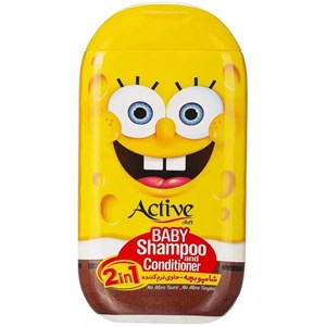 شامپو بچه اکتیو مدل Sponge Bob وزن 280 گرم بسته 2 عددی