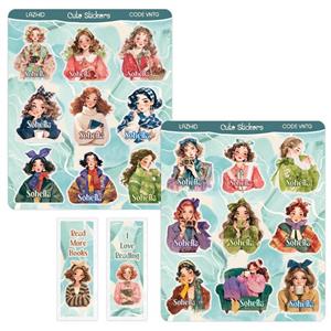 برچسب لاژید مدل اسم سهیلا به همراه نشانگر کتاب مجموعه 4 عددی