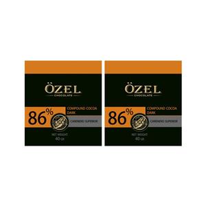 شکلات تلخ 86 درصد اوزل بسته 2 عددی