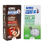 کاندوم ناچ کدکس مدل PROLONG DELAY بسته 12 عددی به همراه کاندوم ناچ کدکس مدل Coffee Delay بسته 12 عددی