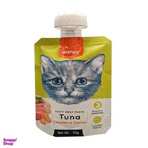 پودینگ گربه ونپی مدل مرغ و ماهی تن و هویج وزن 90 گرم