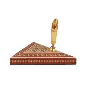 جا قلمی خاتم کاری مدل مثلث کد 11 -
