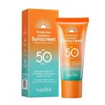 کرم ضد آفتاب بدون رنگ سادور SPF 50 مدل PI محافظ UVA ،UVB و PA   ، ضد حساسیت، ضد چروک و ضد پیری، مناسب انواع پوست‌  وزن 50 گرم