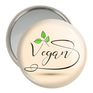 آینه جیبی خندالو طرح وگن Vegan مدل تاشو کد 31122