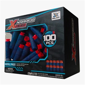 تیر فومی تفنگ مدل یدک xhero مجموعه 100 عددی
