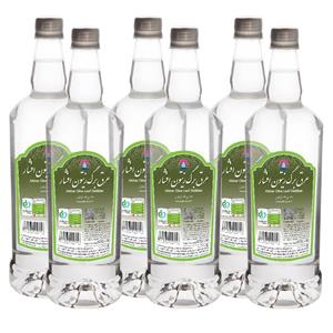 عرق برگ زیتون افشار - 1 لیتر بسته 6 عددی