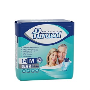 پوشینه بزرگسالان پاراسل مدل پشت کتانی سایز متوسط بسته 14 عددی