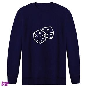 سویشرت مردانه طرح تاس کد F288 رنگ سرمه ای