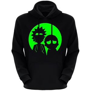 هودی مردانه طرح Rick and morty کد A01 رنگ مشکی