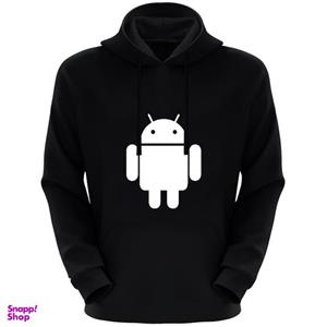 هودی زنانه طرح اندروید کد F99 رنگ مشکی