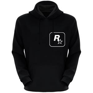 هودی مردانه طرح Rockstar کد F116 رنگ مشکی