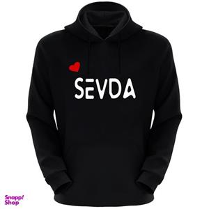 هودی زنانه طرح سودا کد F252 رنگ مشکی