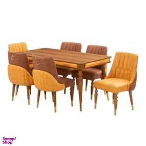 میز و صندلی ناهارخوری 6 نفره مدل کاترین K06