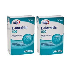 قرص ال کارنیتین یورو ویتال - 500 میلی گرم دو بسته 60 عددی
