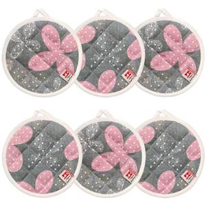 دستگیره منسوجات خسروشاهی برتر مدل  گرد طرح پریناز بسته 6 عددی کد DGM223