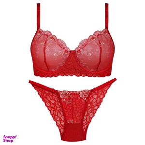 ست شورت و سوتین زنانه کارنا رز مدل فنردار کد 5035-5005-4 رنگ قرمز