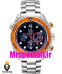 ساعت امگا سیمستر کرنوگراف استیل صفحه مشکی زه چرخشی نارنجی OMEGA Seamaster 020810