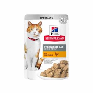 پوچ گربه هیلز مدل عقیم شده طعم مرغ وزن 85 گرم