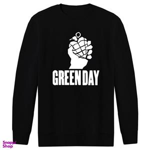 سویشرت مردانه طرح GREENDAY کد R27 رنگ مشکی