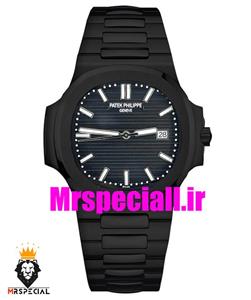 ساعت مچی مردانه پتک فیلیپ ناتیلوس موتور کوارتز رنگ مشکی صفحه مشکی Patek Philippe NUATILOS 01642