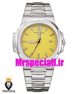 ساعت مچی مردانه پتک فیلیپ ناتیلوس کوارتز استیل صفحه زرد Patek Philippe NUATILOS 01549