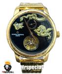 ساعت واشرون کنستانتین مدل دراگون مردانه اتوماتیک طلایی حکاکی کیفیت مستر Vacheron Constantin dragon 020792