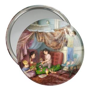 آینه جیبی خندالو طرح نوستالژی مدل تاشو کد 29151
