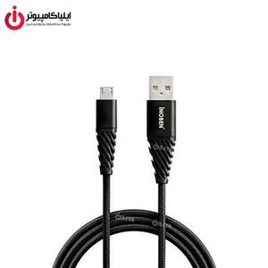 کابل میکرو USB کنفی آینوبن مدل INB-50101 به طول 1.2 متر  INOBEN INB-50101 Braided Micro USB Cable 1.2m iNOBEN INB 50101 Braided Durable MicroUS