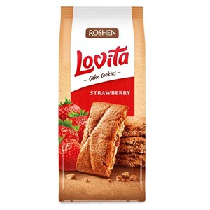 کوکی لویتا مغزدار با طعم توت فرنگی روشن - 168 گرم