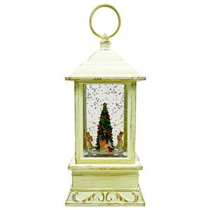 گوی موزیکال مدل پمپی مجسمه چرخشی طرح فانوس فرشته های کریسمس کد P4192