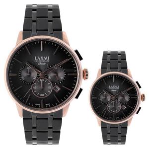ست ساعت مچی عقربه ای  زنانه و مردانه لاکسمی مدل 8119G-1 و 8119L-1