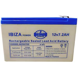 باتری یو پی اس 12 ولت 7.2 آمپر ساعت ایبیزا پاور مدل TH -12-7.2