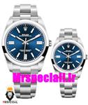 ساعت ست مردانه و زنانه رولکس پرپچوال اتوماتیک صفحه ابی 01464 Rolex Oyster Perpetual