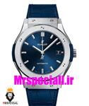 ساعت هابلوت مردانه اتوماتیک بند ابی قاب استیل صفحه ابی 020677 HUBLOT BIG BANG